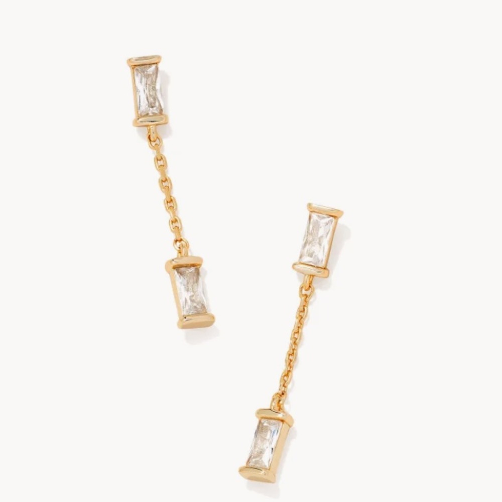 Juliette Gold Drop Earrings by Kendra Scott 14k gold over brass